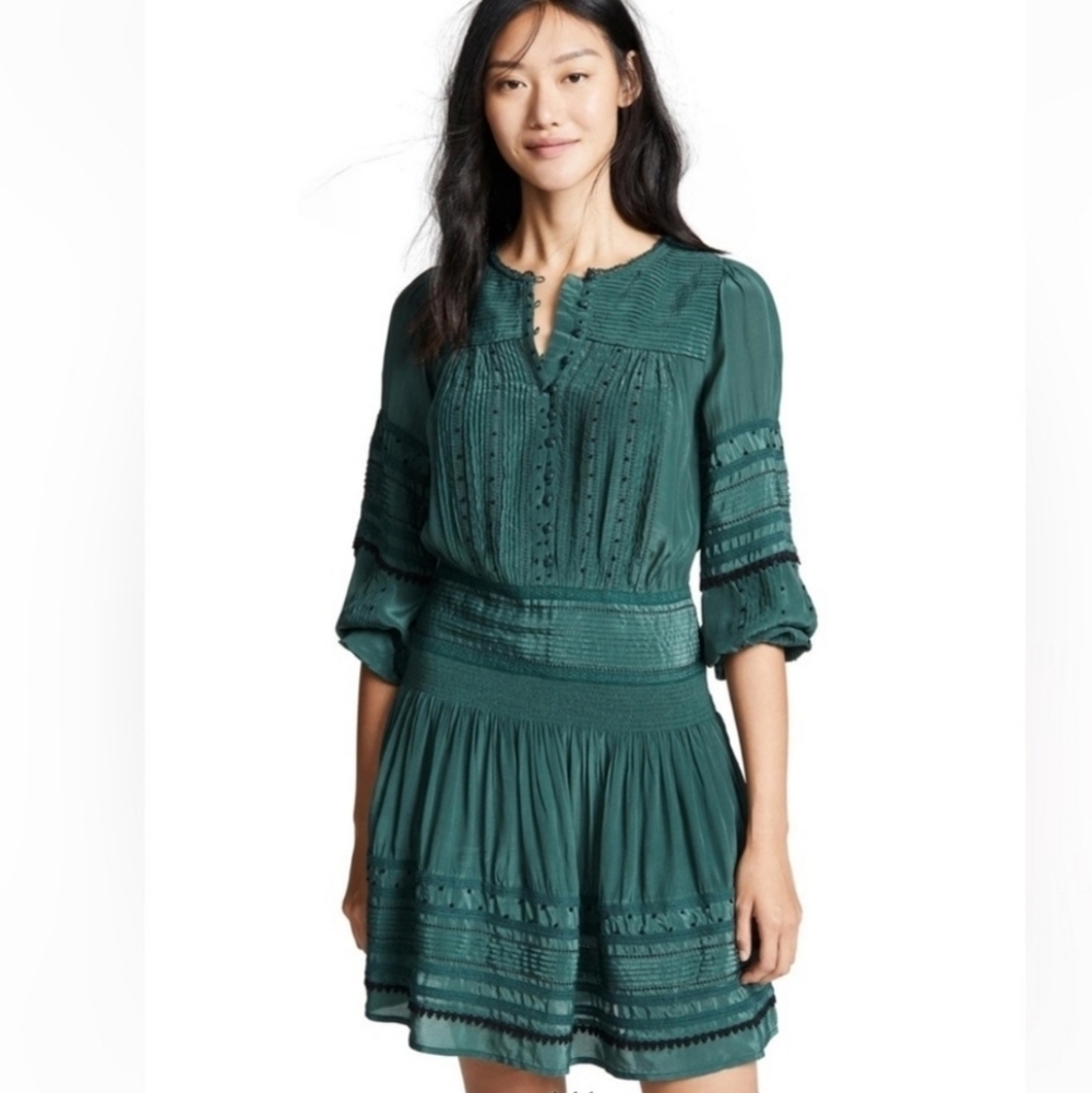 Sea NY the Azzedine long sleeve tunic dress green size 8